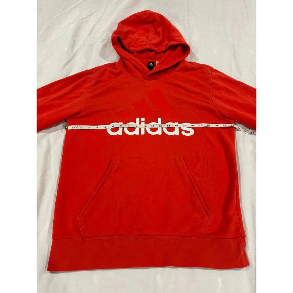 Adidas Salmon Red‎ Hoodie Pullover Logo Graphic Sportswear Athletic Size M